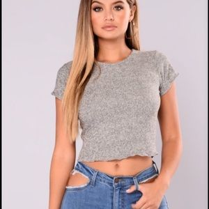 CRAZY FOR YOU TEE - HEATHER GREY